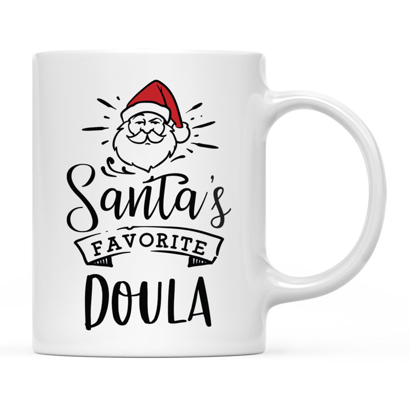 Grande tasse à café Tuileries, « Santa's Favorite Doula »