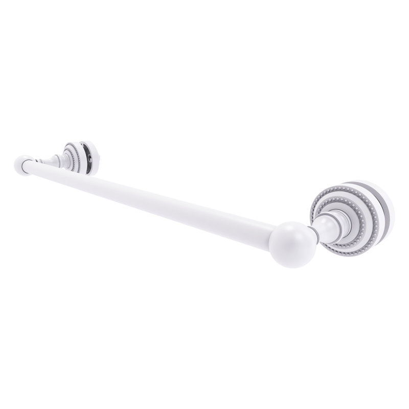 Barre à serviettes pour porte de douche en verre 18 po Marchmont, Blanc mat