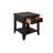 Dark Teak 1 Drawer, 1 Shelf, End Table