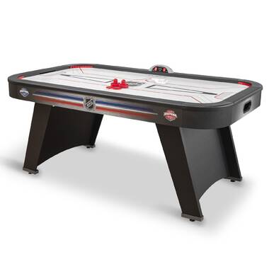 MD Sports Air Hockey Game Table, Overhead Electronic Scorer, Black/Yellow,  54 x 27 x 32