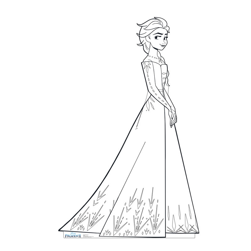 70'' Color Me Elsa Cardboard Standup from Frozen 2
