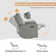 Regazzi Genuine Leather Swivel Rocking Power  Recliner Built-in USB Port with Adjustable Headrest