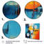 «Blue Orange Mid Century Abstract Reflections I», reproduction sur toile-1110043255-1110043248
