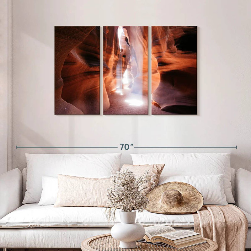 Lumière naturelle Alvord Antelope Canyon, H 36 po x l 57 po