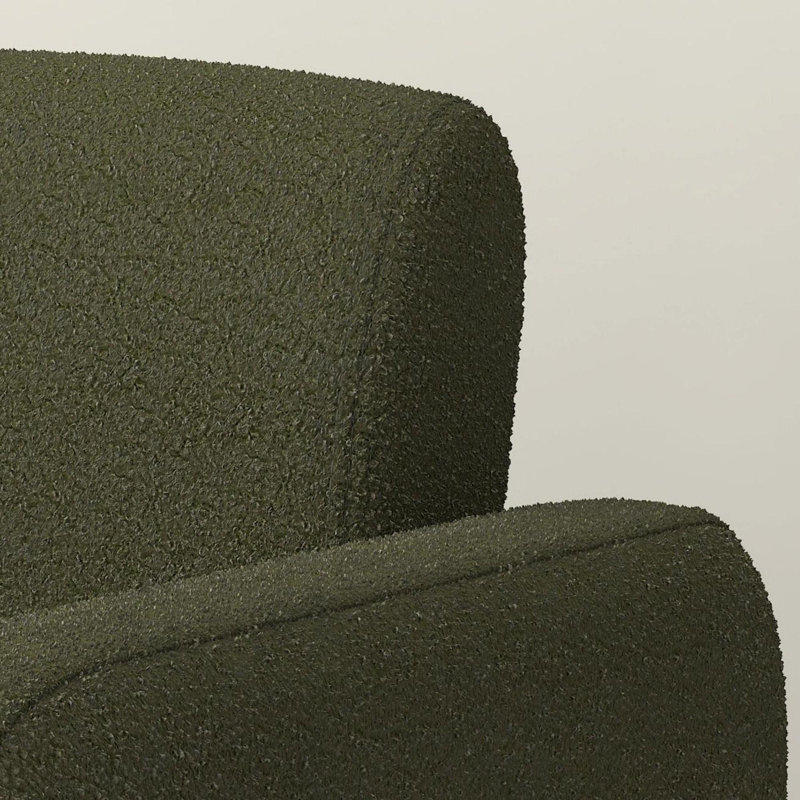 Chaise rembourrée confortable, Velours vert