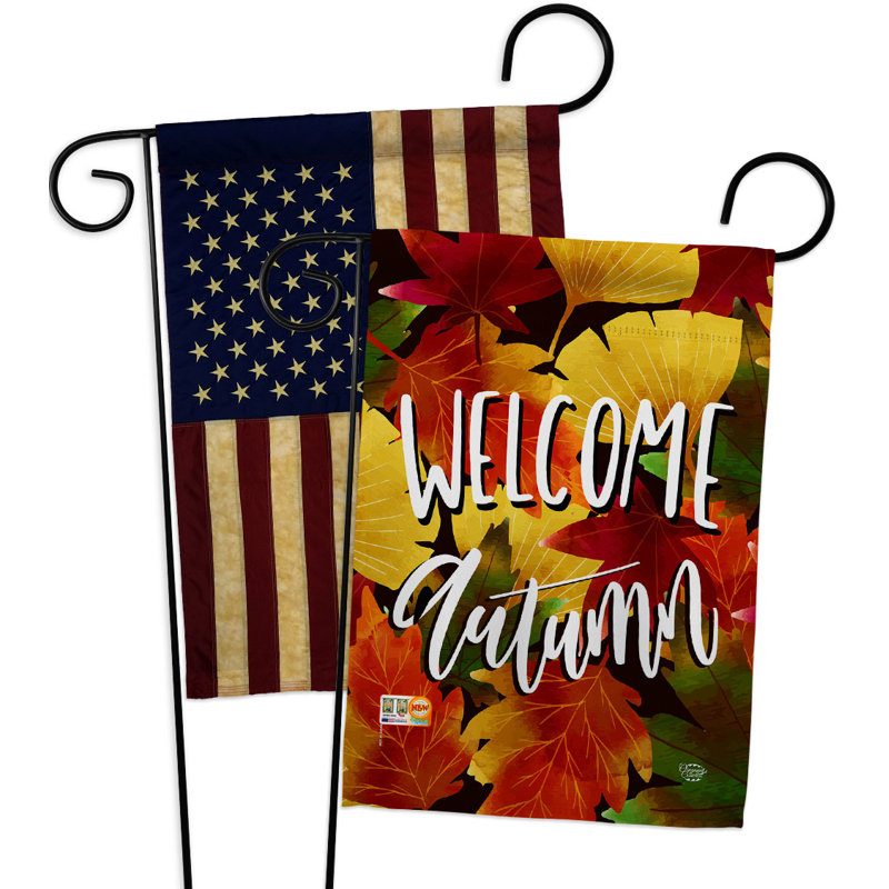 Drapeau de jardin en polyester 2 côtés 1 pi 5 po x 1 pi