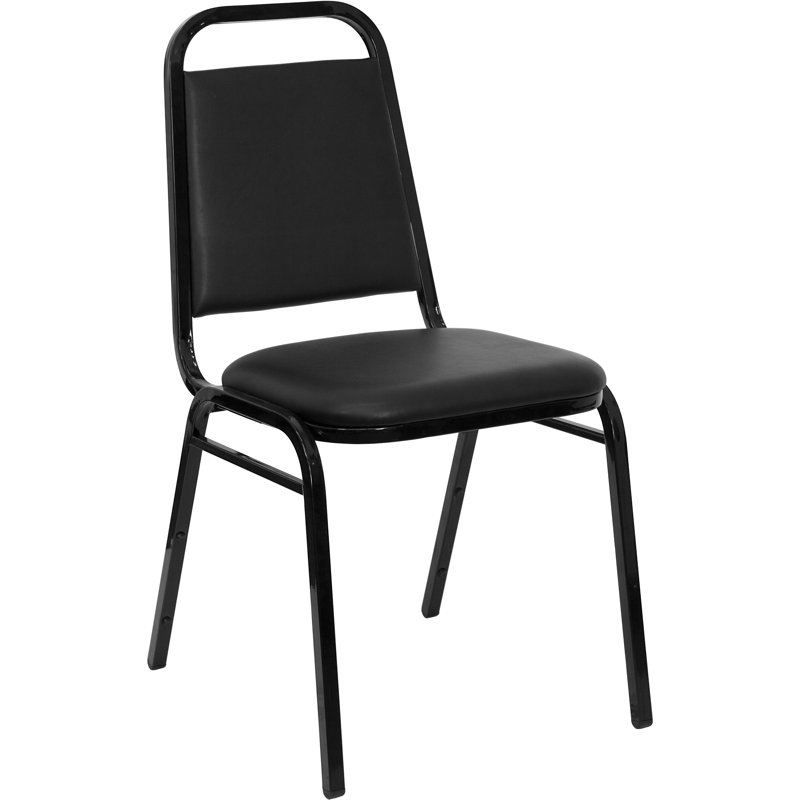 Jdan Trapezoidal Back Stacking Banquet Chair, Black, 20, Black