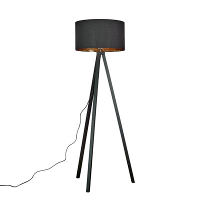 Baleine 135cm Black Tripod Floor Lamp