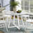 Edo Contemporary Round Dining Table, Trestle Base