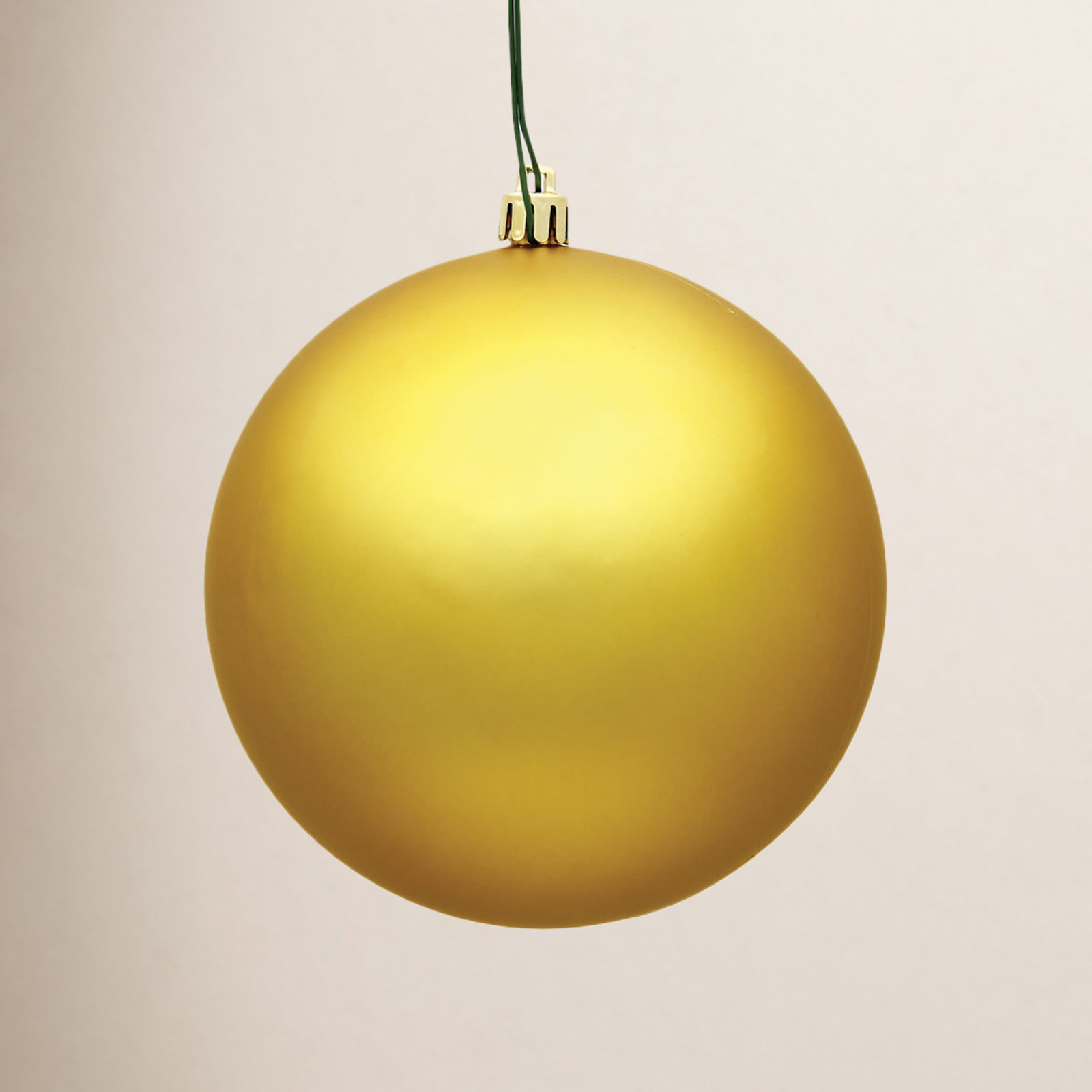4" Shatterproof Bauble, Honey Gold Matte