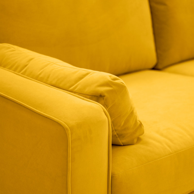Millerville Velvet Armchair, Mustard