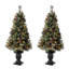 Arbre de Noël cyprès blanc givré illuminé-893898168