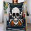Jeté en flanelle de luxe Skull And Cros, couverture douce et douce pour le salon-133004912