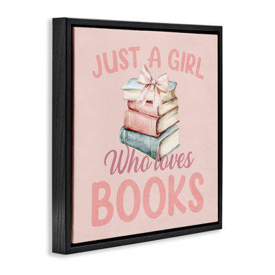 Cadre flottant «Reader Girl Who Loves», par Kim Allen
