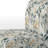 Neutral Leaves - Upholstered Scandinavian Slipper Chair, Botanical Plants Accent Chair