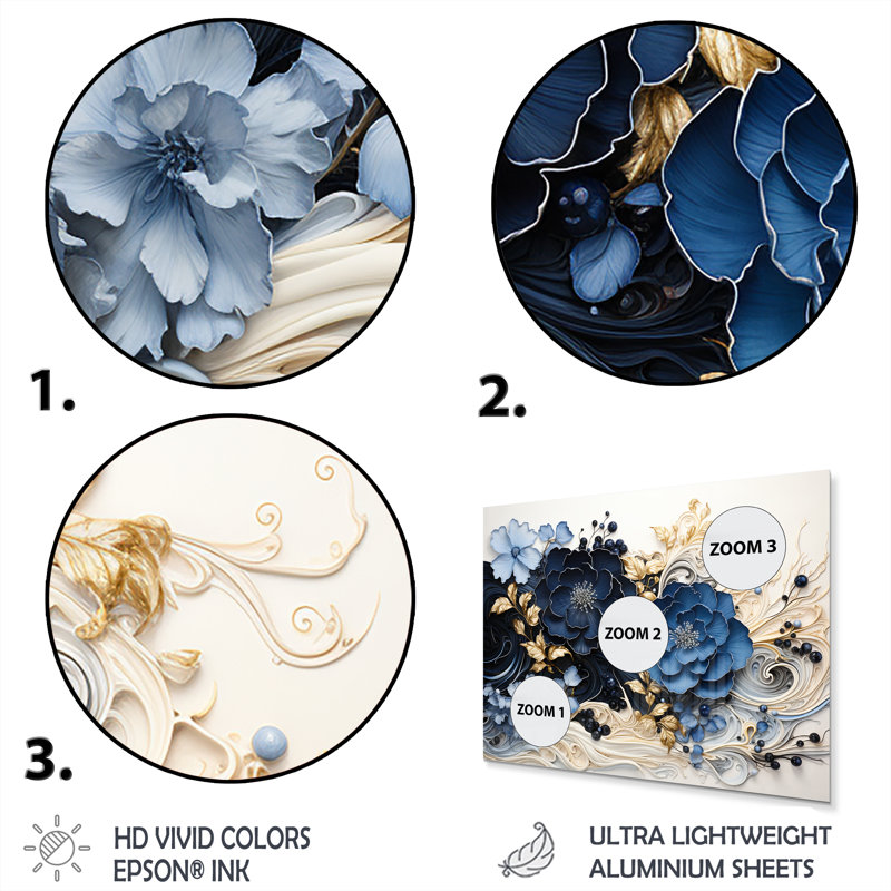 Liquid Ink Spiralscape I - Abstract Spirals Metal Wall Art Living Room, 30" H x 40" W