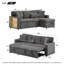 3 Seater Fabric Sofa Bed-1992466936