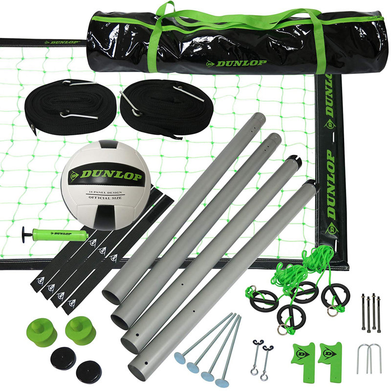 Regulation Outdoor Volleyball Set with Steel Poles