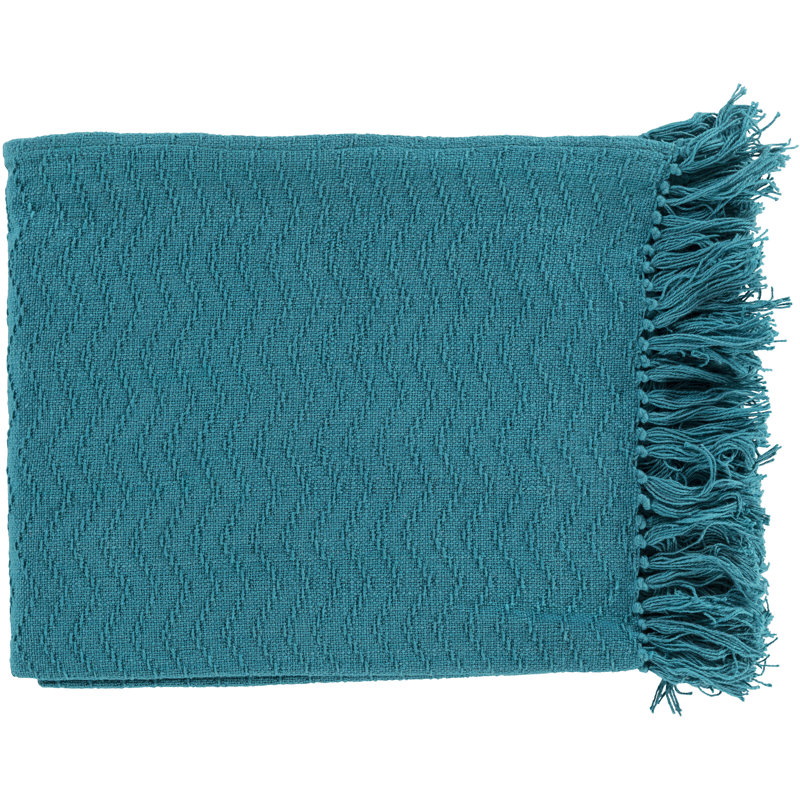 Hand Woven Throw Blanket, Ice Blue