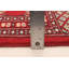 Tapis rouge en laine noué à la main de conception unique 2 pi 7 po x 3 pi 8 po Moxey
