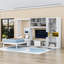 Lit escamotable simple 2 tiroirs en bois avec tablettes et armoires-865743691