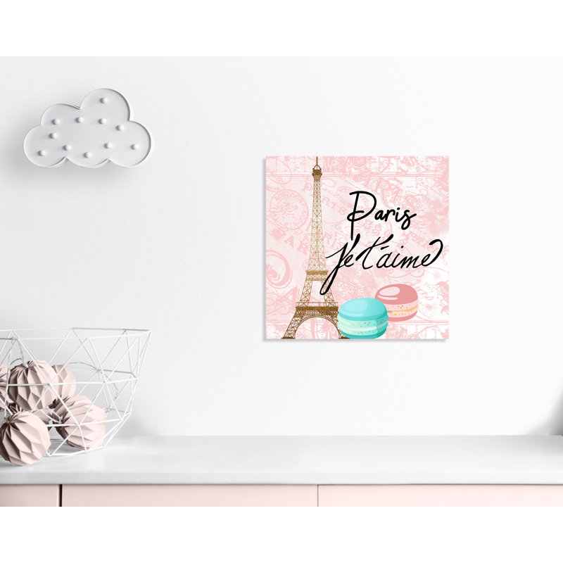 Bonjour paris 1, H 24 po x l 24 po x P 1,5 po, Toile