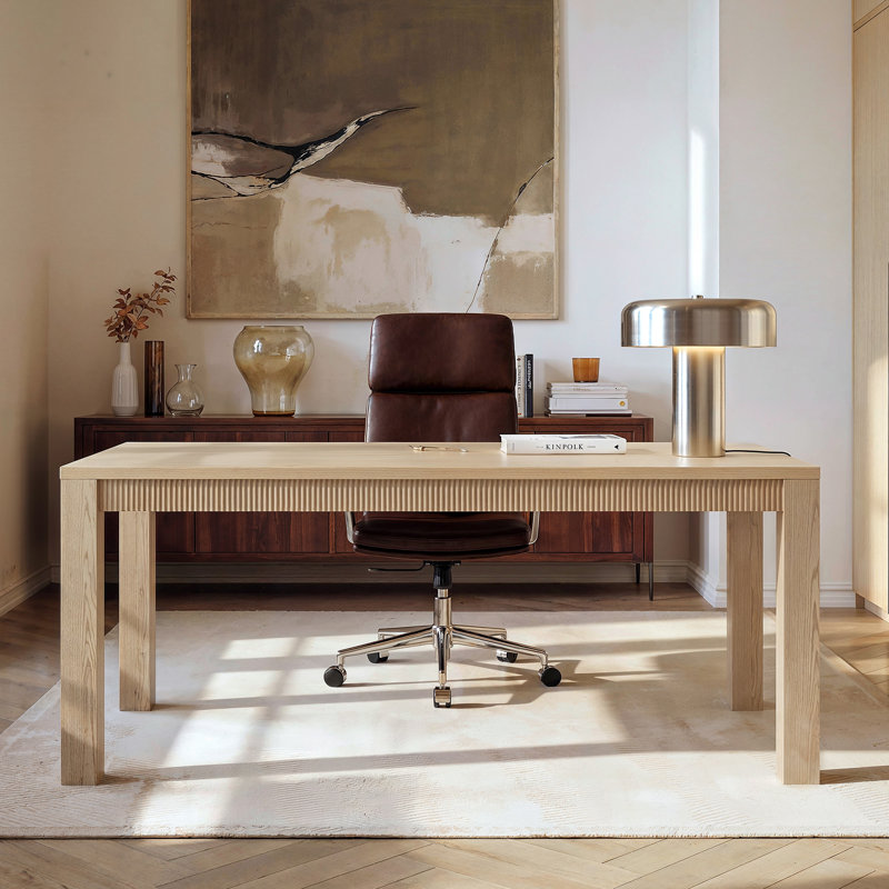 84" 100% Solid Wood Desk