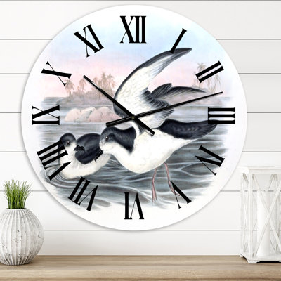 Oiseau australien rétro X - horloge murale traditionnelle