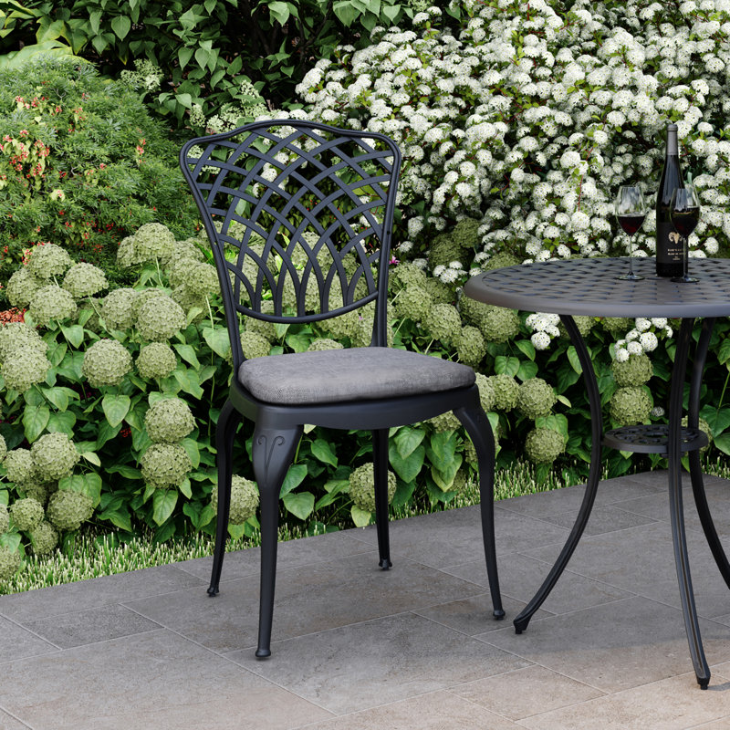 Ymir 2 - Person Patio Dining Set with Round Table , Cushions Included
