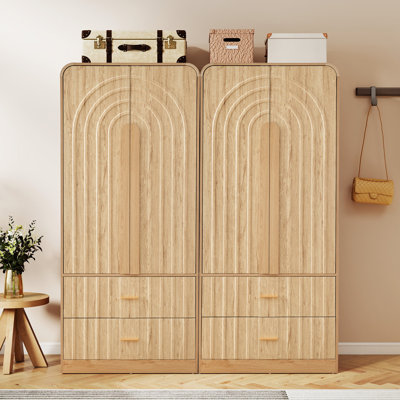 2-Drawer Wood Armoire