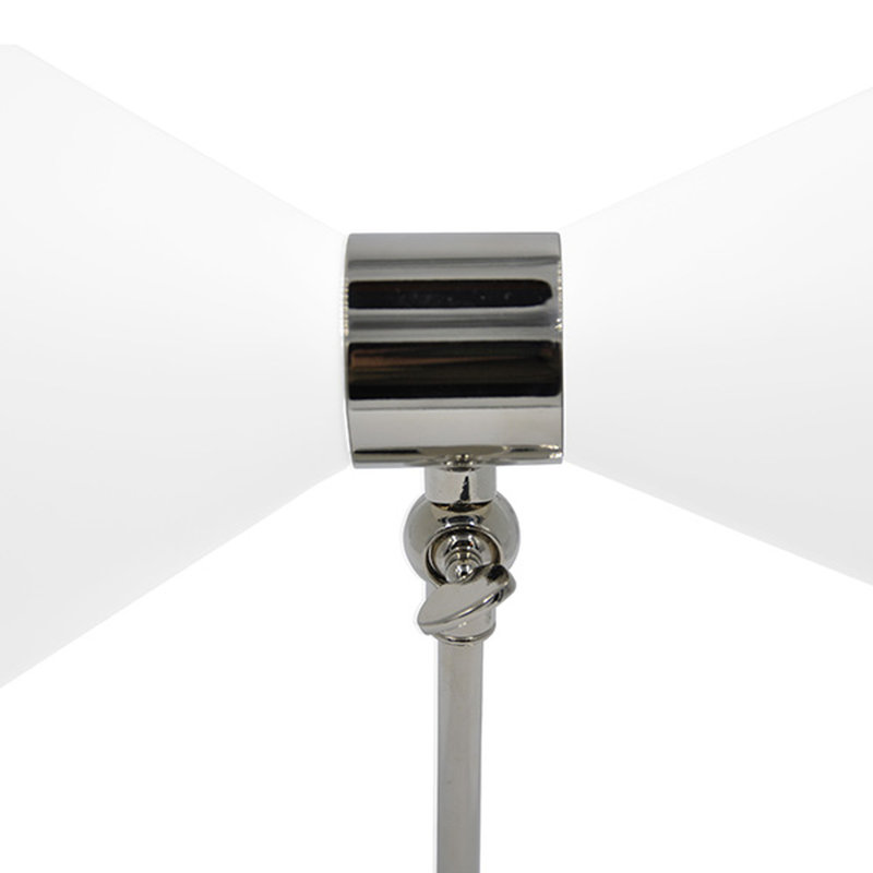 August 1 - Light Armed Sconce, Matte White, Nickel
