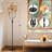 70" 3-Light Rattan Tree Floor Lamp, Black Metal Standing Lamp with 3 Bulbs Included