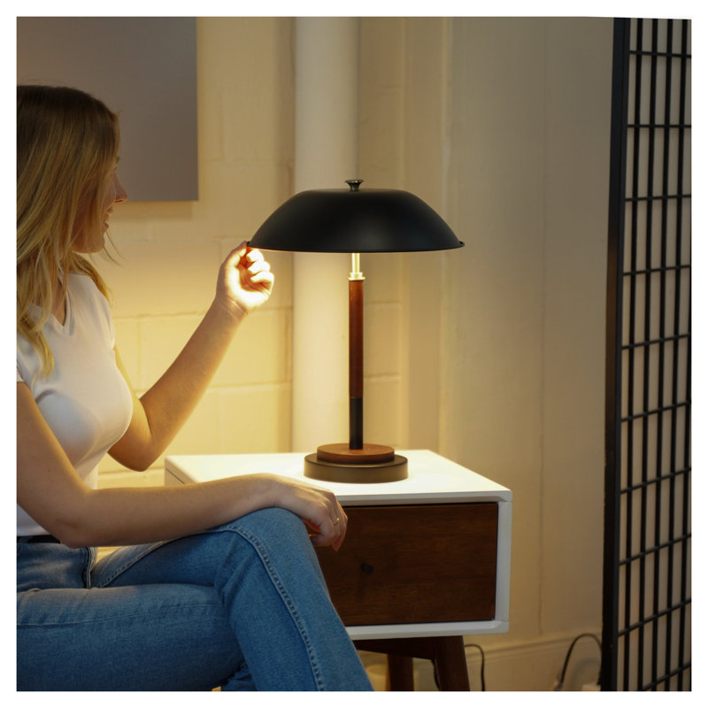 Lampe de table à DEL en forme de parapluie noir Cosmiclume