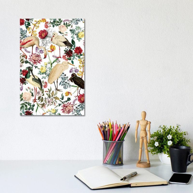 Long Legged Birds I by Burcu Korkmazyurek - Wrapped Canvas Print, 20.32 cm H x 30.48 cm W
