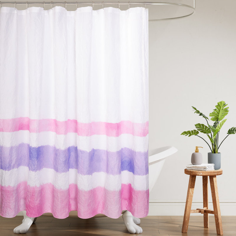 Rideau de douche Crinkle, Rose