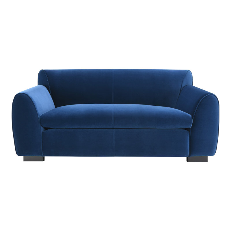 Causeuse Churchton, Velours bleu