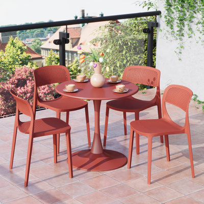 Ensemble repas d'extérieur rond