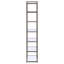 Black Nickel 6-Tier Bookcase