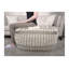 Grand repose-pieds rustique en laine et coton - Tabouret décoratif brun et beige fabriqué à la main pour le salon