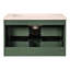 Meuble-lavabo mural 30 po avec lavabo en résine, armoire de rangement flottante avec 2 tiroirs, armoire de salle de bain en bois massif-111123645