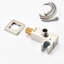 Pomme de douche 16 po et fixation au plafond à main - Finition nickel brossé, laiton avec douchette, nickel-127368518