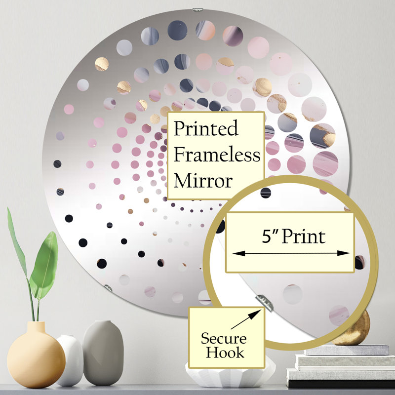 Ginevra - Miroir mural spiralé, 23,6 po x 23,6 po
