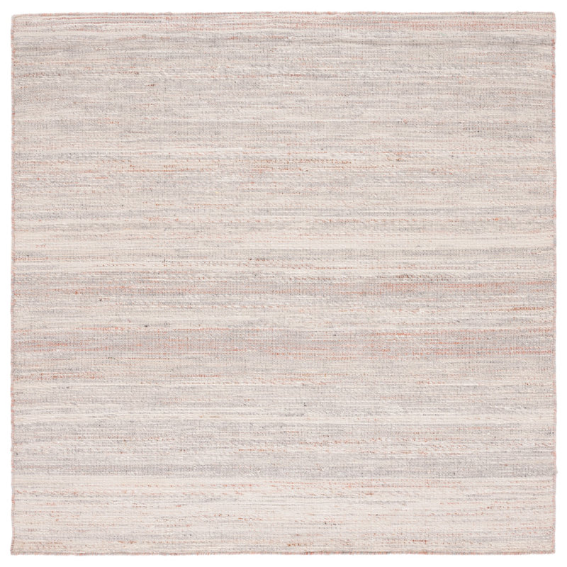 Tapis en jute / laine / coton tissé à la main Haldor, Carré 6 pi