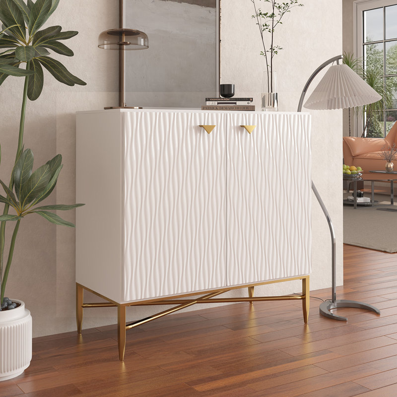 2-Door Storage Accent Cabinet, White