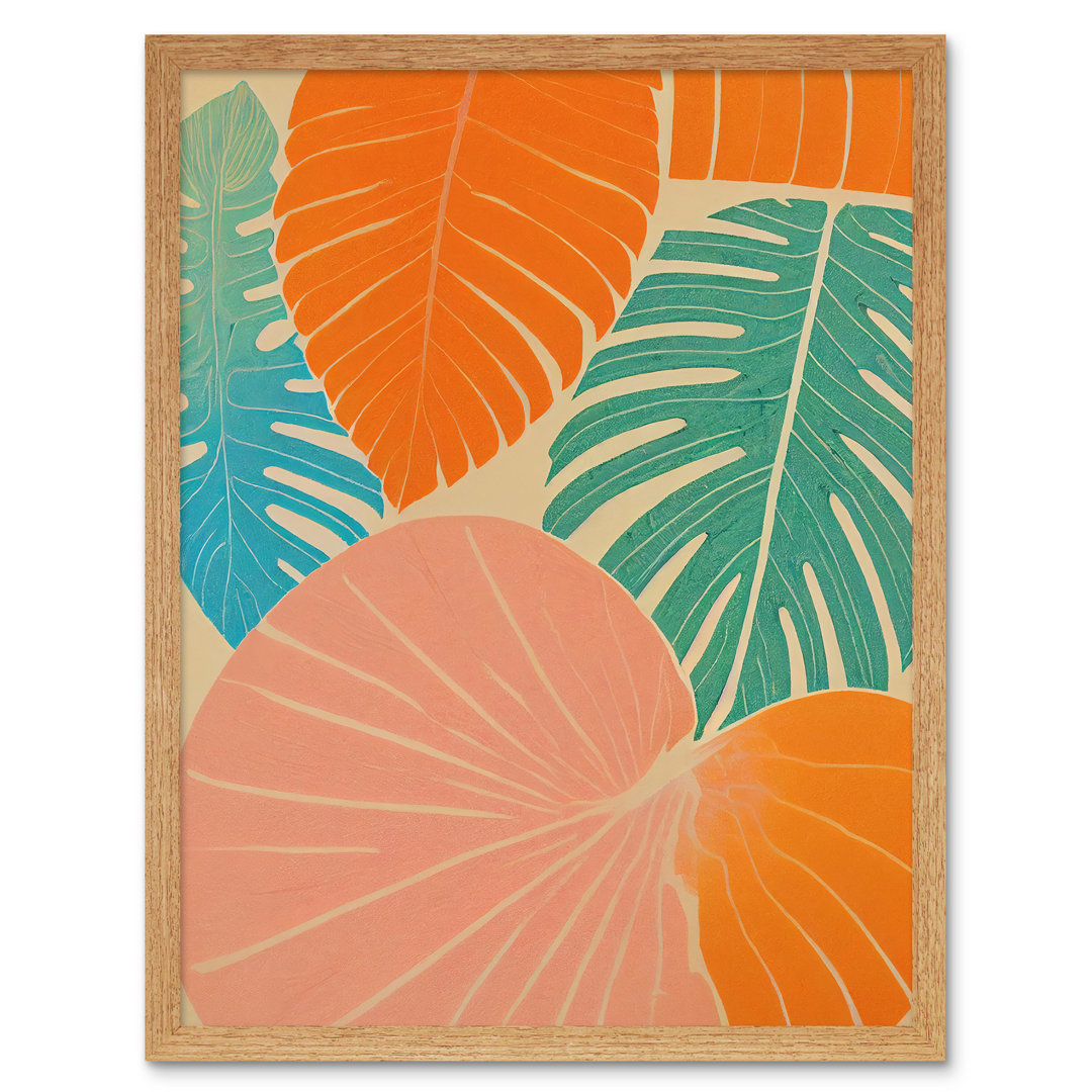 Tropical Monstera Leaf Jungle Pastel Botanical - Print