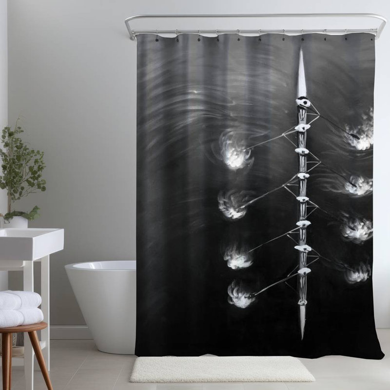 Shower Curtain SP42 – Polyester Shower Curtain, Dye Sublimation Print, 71" W × 74" L