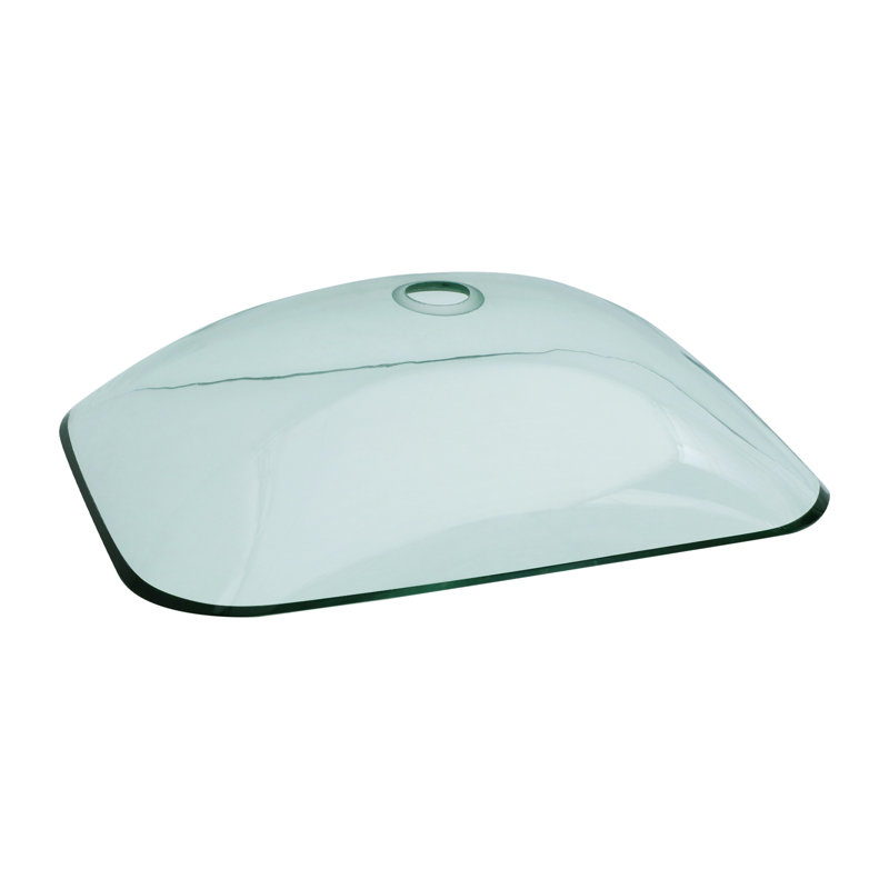 Lavabo vasque de salle de bain en verre 20 "avec bonde chromée