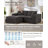 Boneless 79" Loveseat L Shaped Sofa,Cloud Boneless Couches with Ottoman for Living Room,Modern Modular Sectional Sofa,Oversized, White-1060904961