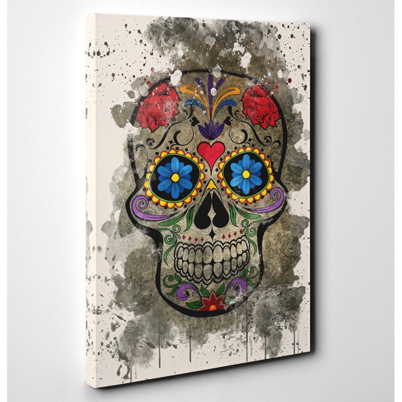 Sugar Skull Tattoo (4) Painting on Canvas - Wrapped Canvas, 76cm H x 50cm W