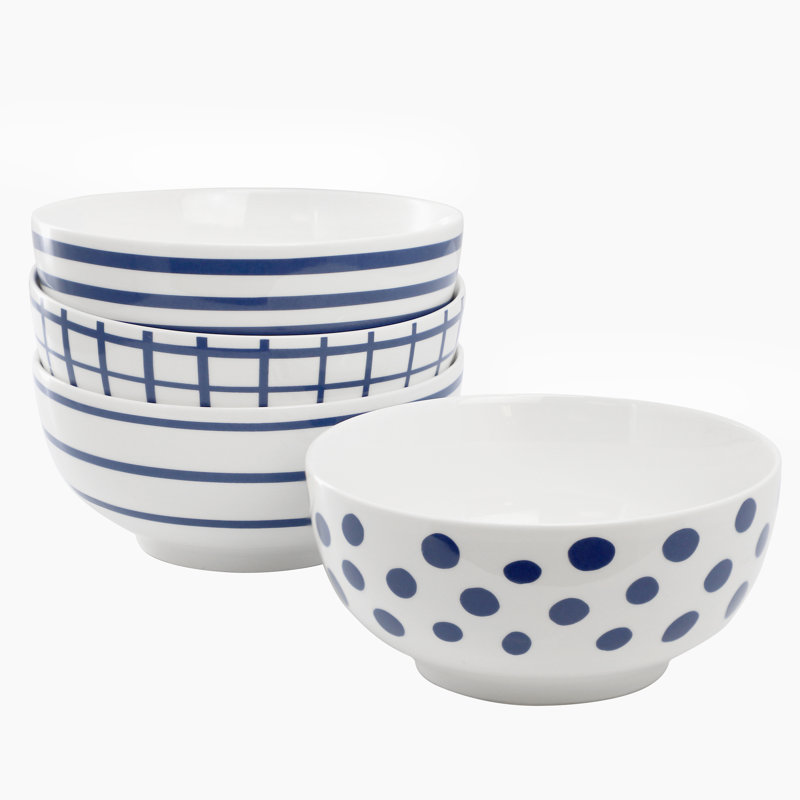 Ensemble de 4 bols ronds en céramique fine de 6 po Gap Home